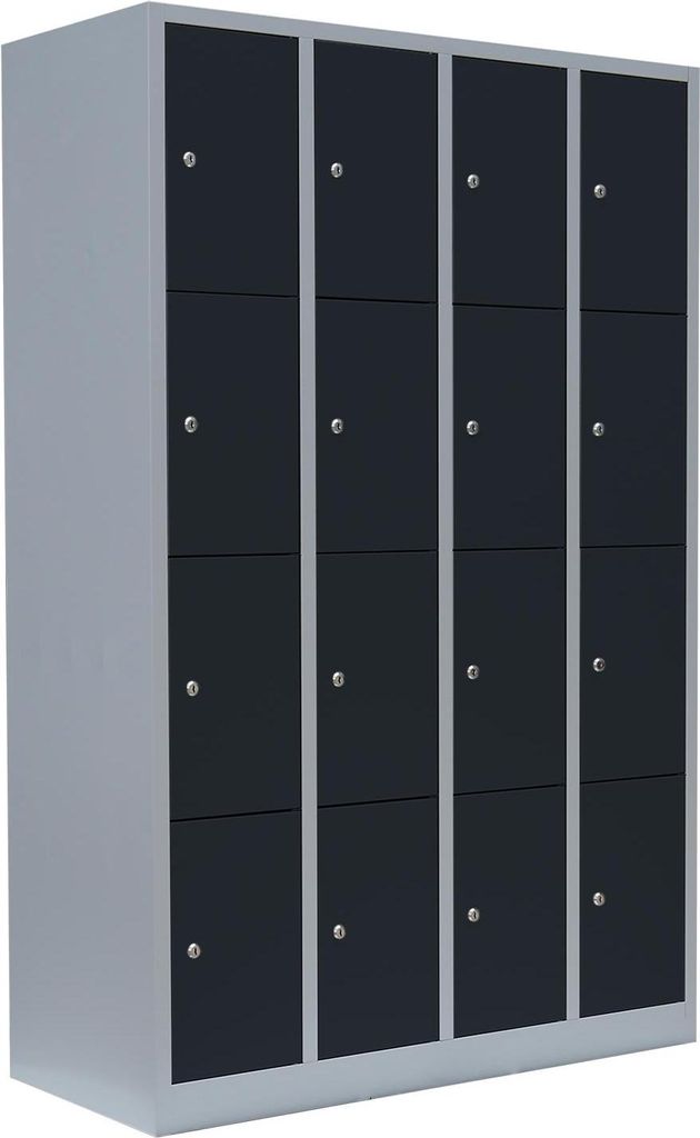 Schließfachschrank Wertfachschrank Fächerschrank Spind 16Fächer Anthrazit 520448