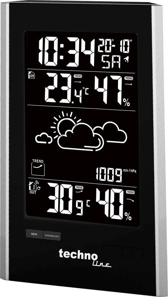 WS 9060 Station météo couleur avec capteur extérieur et écran LCD design - 4