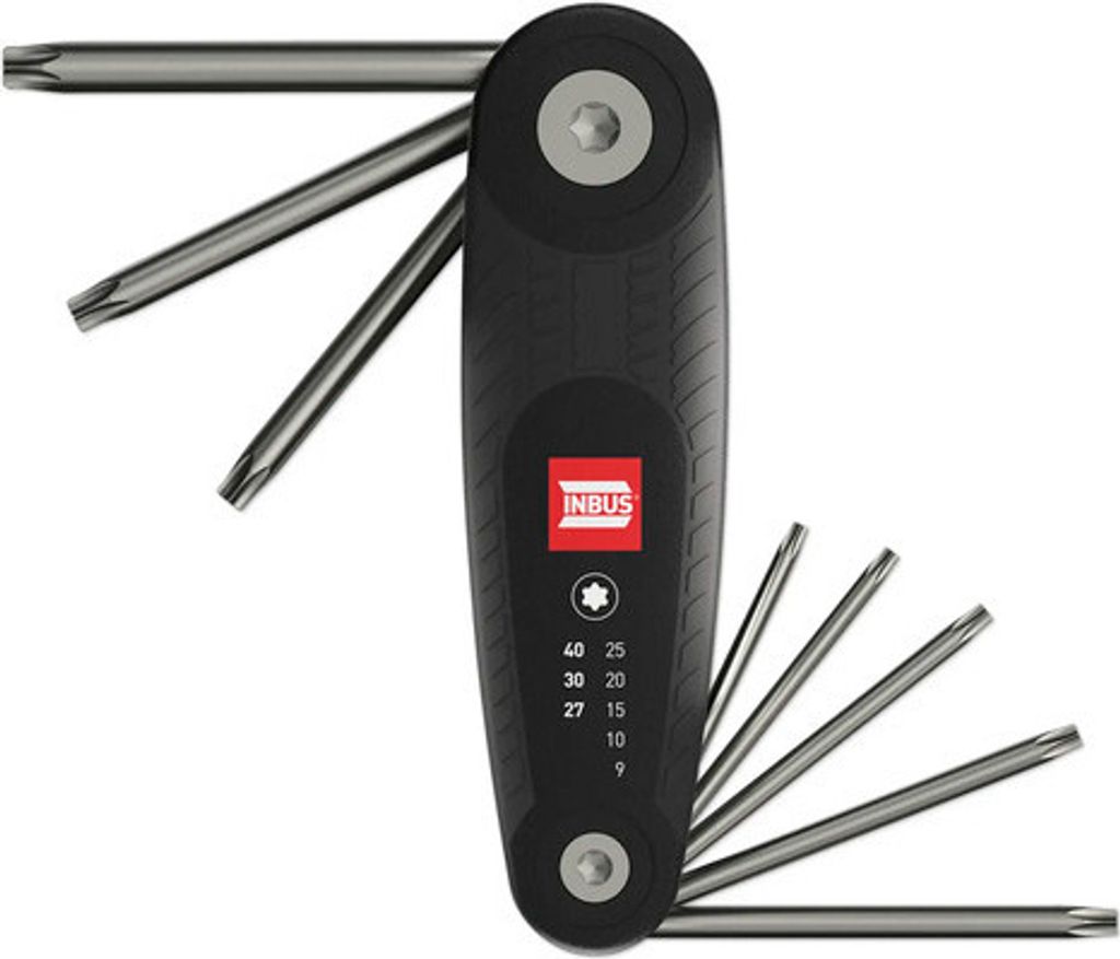 TORX Klapphalter Set 8tlg., TX9–TX40, mit HybridTouch — Germany (INBUS 71294)