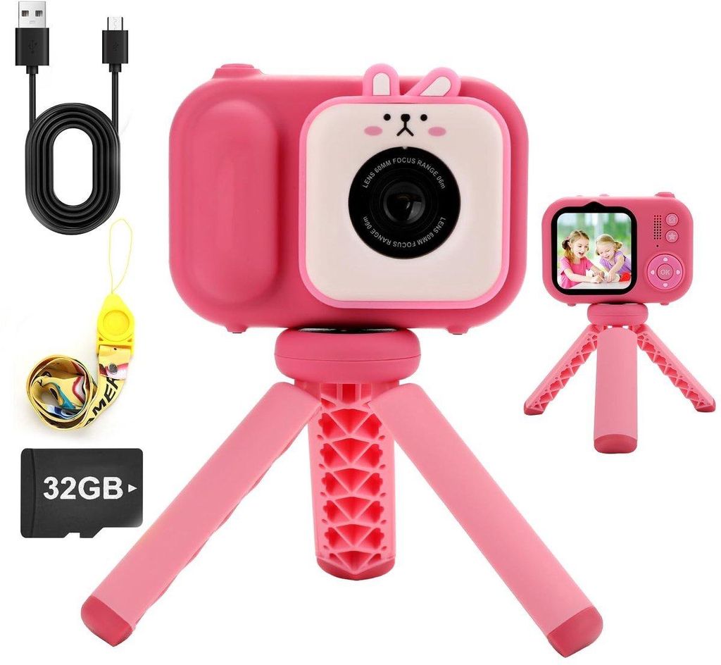 Kinderkamera mit Stativ – Digitale Selfie- & Videokamera Produktbild 