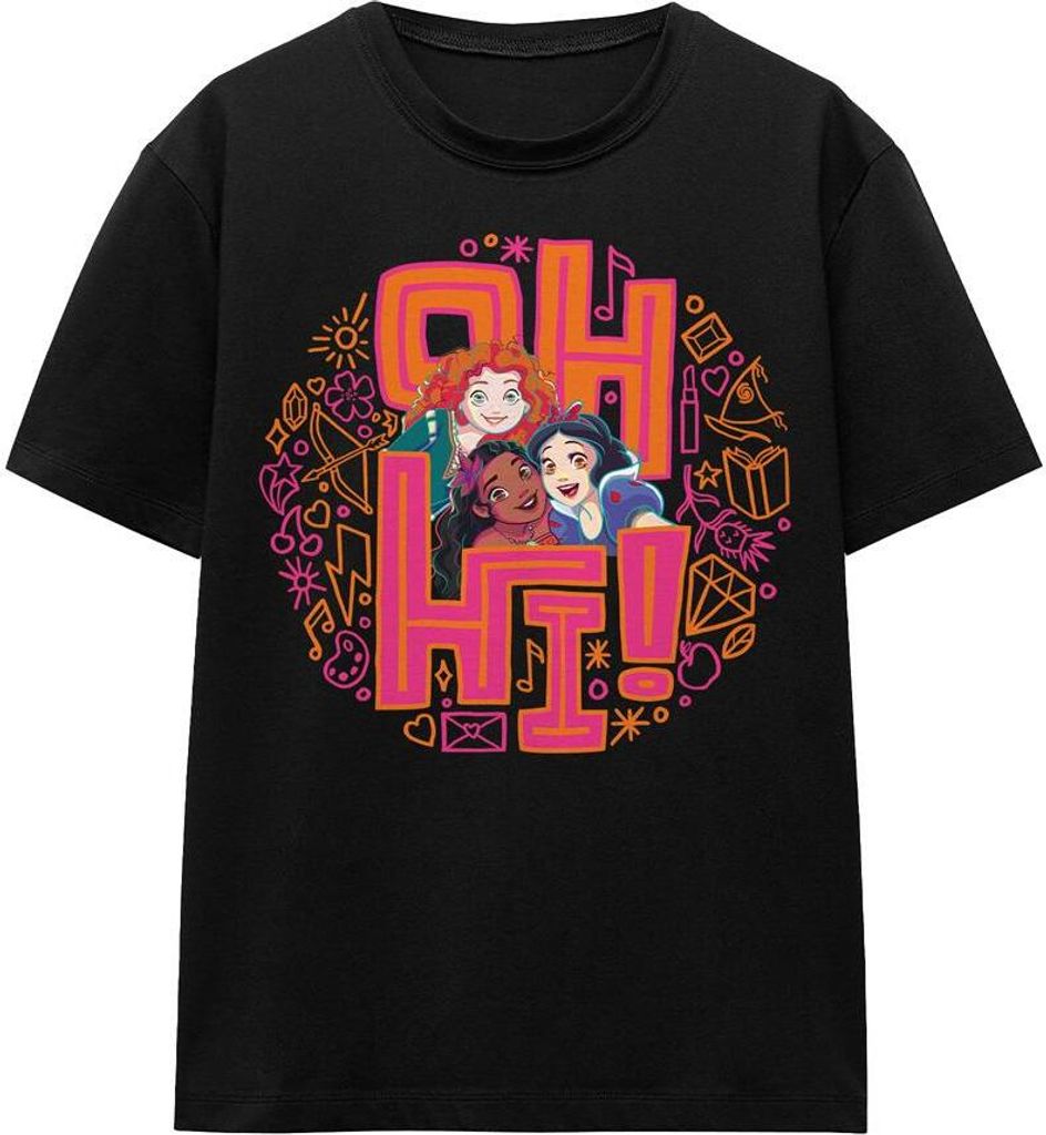 Disney Princess - "Oh Hi!" T-Shirt für Herren/Damen Uni TV17100 (L) (Schwarz)