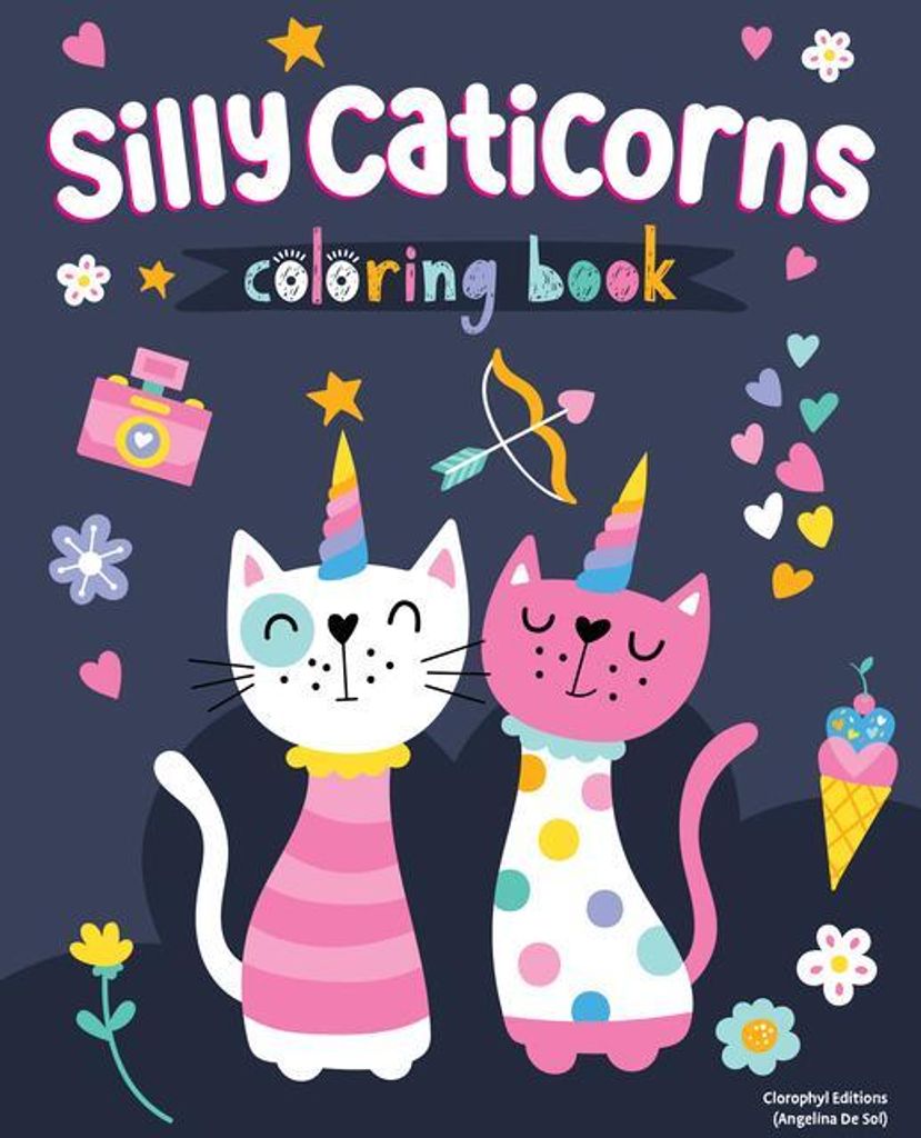 Silly Caticorns Coloring Book