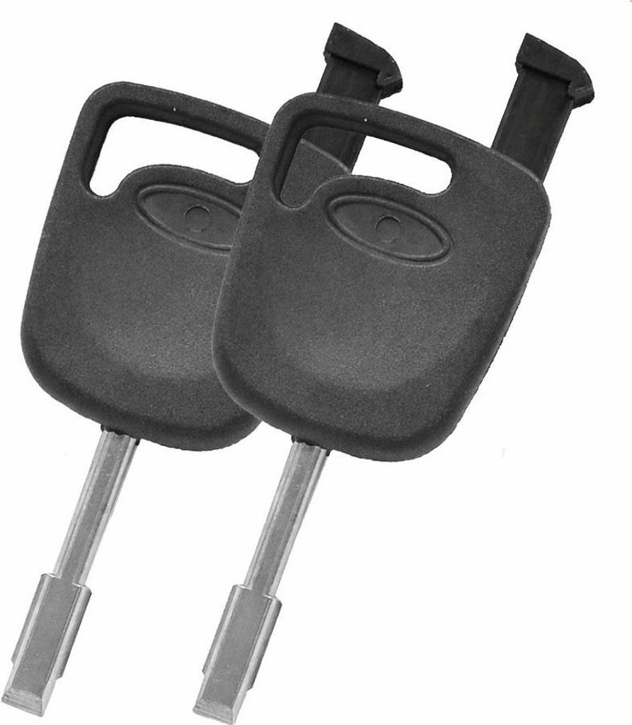 Auto Schlüssel Funk Fernbedienung 2X Gehäuse + 2X Rohling Tibbe FO21 kompatibel mit Ford