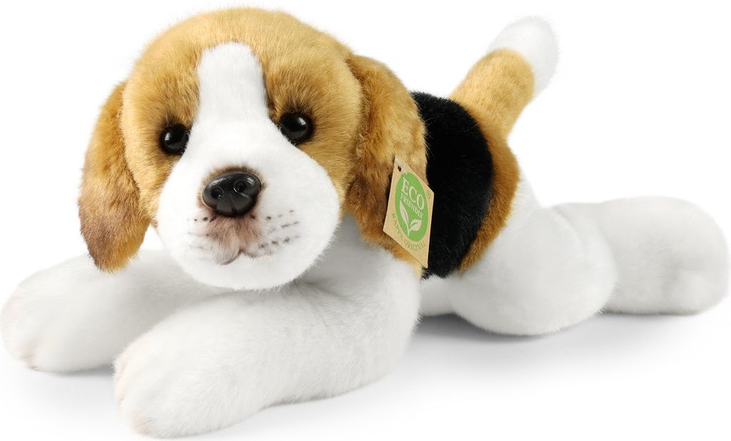 RAPPA Peluche chien beagle couché 30 cm ECO-FRIENDLY