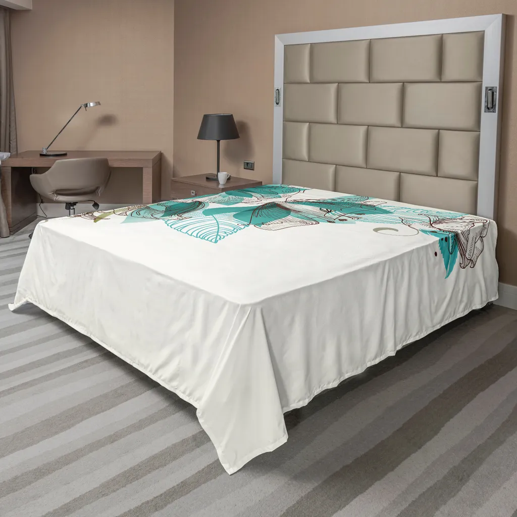 Lenzuolo Turchese ABAKUHAUS: Dormi tra i Fiori e il Massimo Comfort