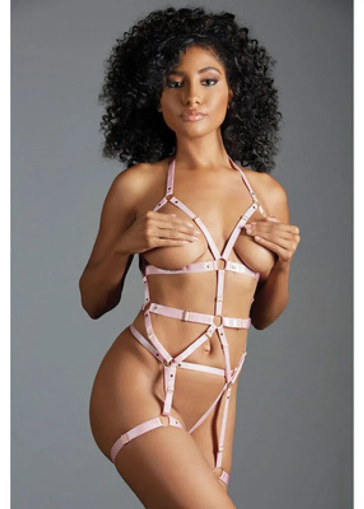 Lingerie de nuit Claire : ensemble ouvert 2 pièces à bretelles fines
