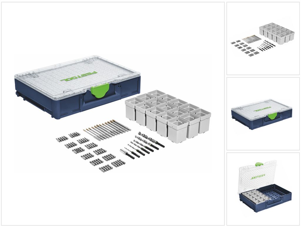 FESTOOL Systainer Organizer SYS3 ORG M 89 CE-M 576931 CENTROTEC Bohrer & Bit-Set