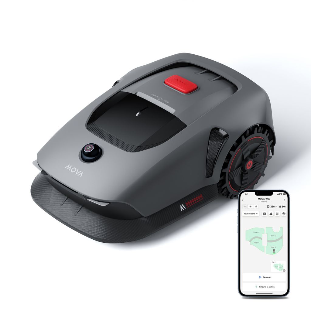 MOVA 1000 UltraView Mähroboter kabellose Einrichtung & Produktbild 