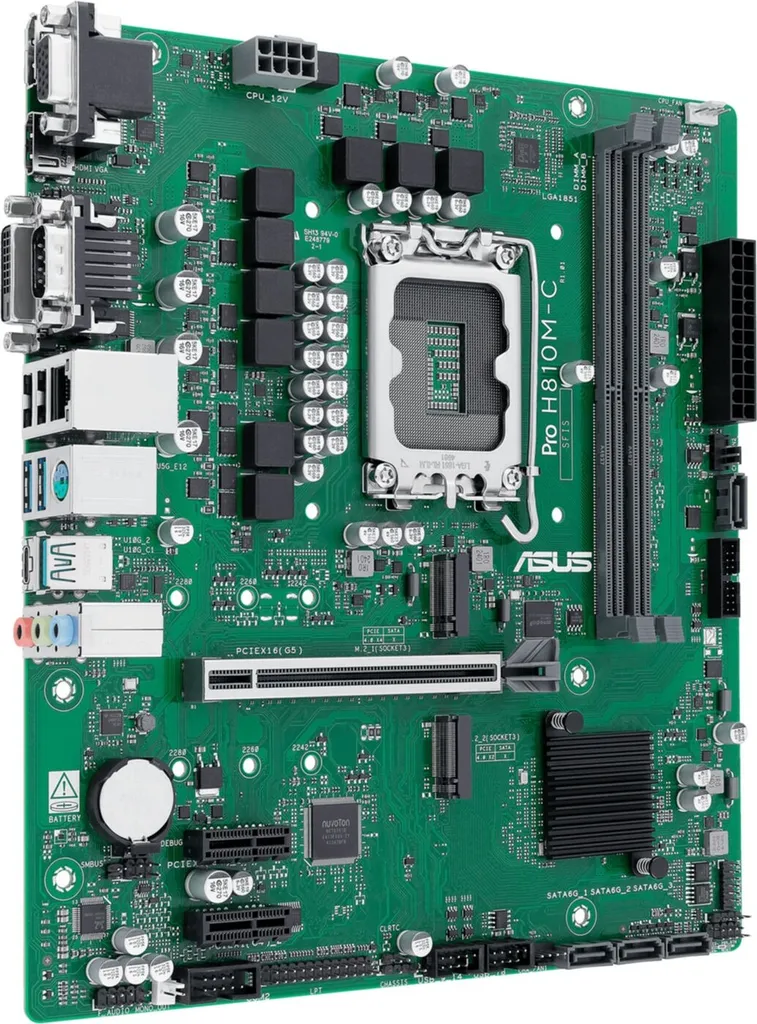Carte mère de bureau ASUS PRO H810M-C-CSM pour PC fixe d'entreprise
