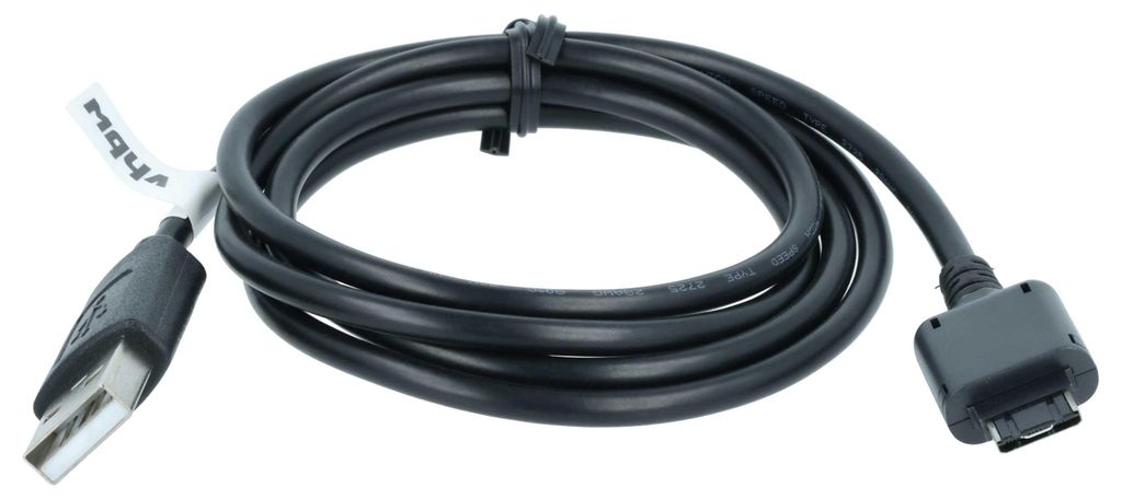 vhbw USB Datenkabel kompatibel mit LG M6100, L600v, KS10, KT610, KS20, KU800, KU580, KU950, KU311, KU990, KS360, KU990i, KU310 Handy - schwarz 100cm
