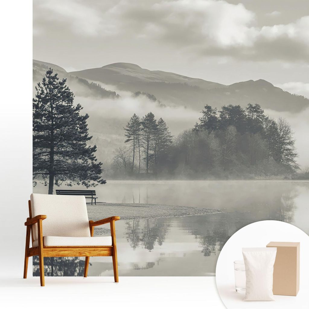 Fototapete - 250x250 cm - Tapete - Wandtapete - Wandbilder - Dekofolie - Tapete Folie - Wand - Dekoration - Wohnzimmer - Romantische Landschaft
