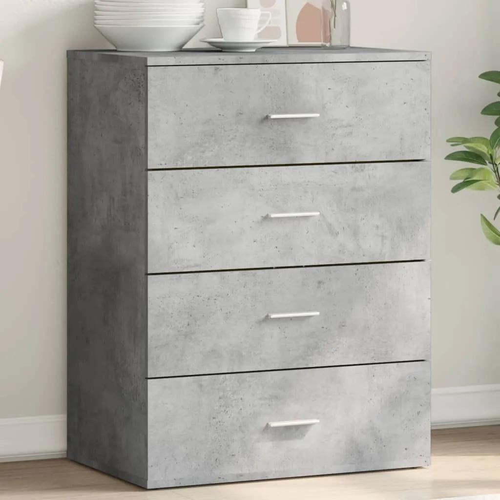 Credenza Maison Exclusive Grigio Cemento in Materiale Ligneo 60x39x80