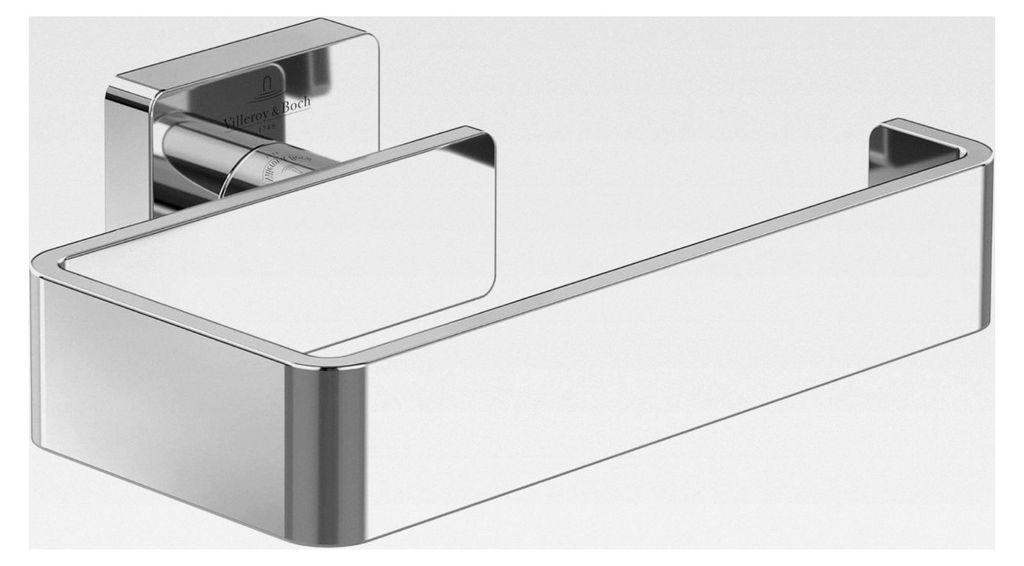 Toilettenpapierhalter ohne Deckel, Wandmontage, Klorollenhalter aus Messing, eckig, Chrom