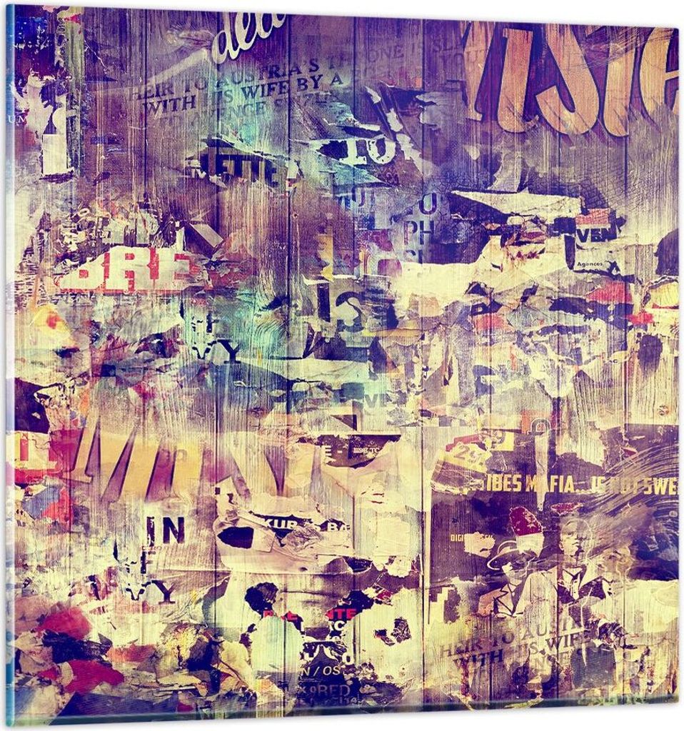 Bilder auf glas - Graffiti modern - 60x60cm - Glasbilder - Wandbilder - Kunstdruck - zum Aufhängen bereit - Wanddekoration aus Glas - Glas Bilder ...