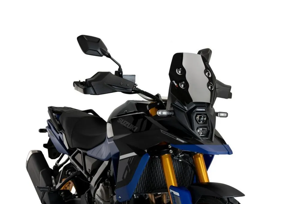 Bulle Puig Sport Noire en Acrylique Haute Résistance Suzuki V-Strom