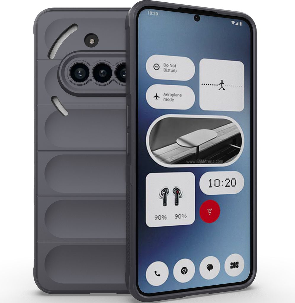 Handyhülle für Nothing Phone 3A Weich TPU Silikon Stossfest Anti-rutsch Hülle Dunkelgrau