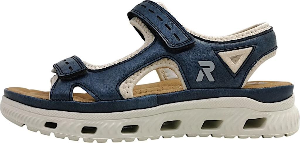 Rieker scarpe da donna sandali sandalo blu casual, numero Immagine del prodotto 