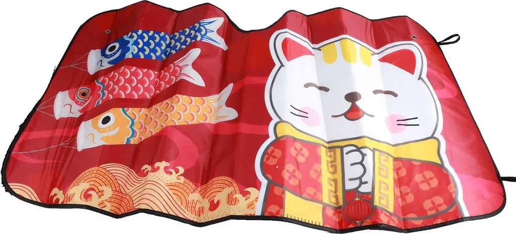 Pare-soleil pour voiture anti-chaleur chat porte-bonheur S