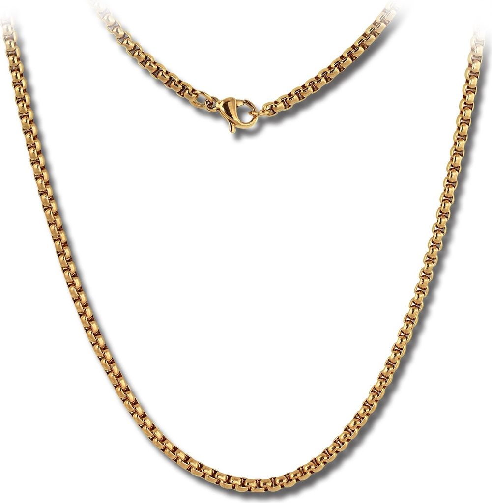 Amello Coin Kette 50cm Ankerkette Edelstahl Damen Produktbild 