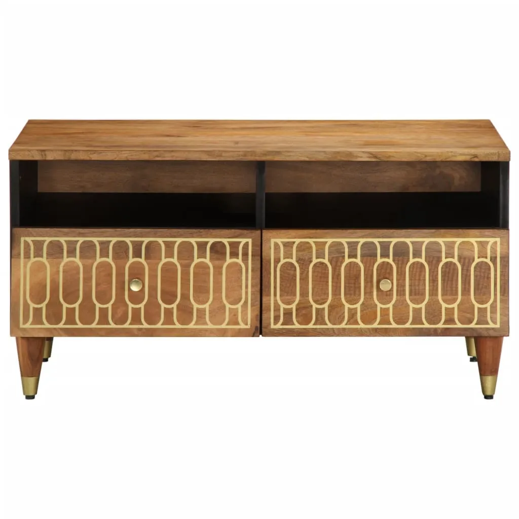 SYFAX™ Tavolino da Salotto 80x54x40 cm in Legno Massello di Mango