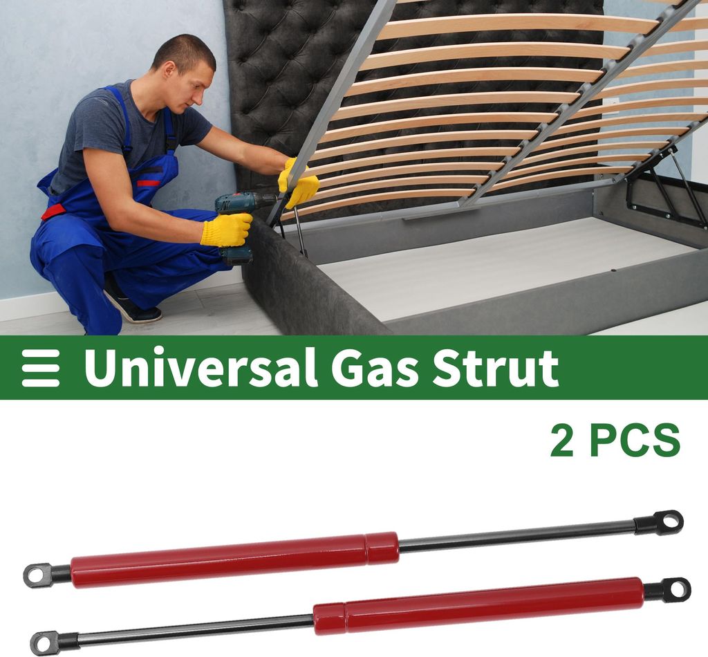 350mm/13.78" Gasdruckfedern 100N Gasfedern Rot Kohlenstoffstahl 2 Stücke Wohnmobil Auto Werkzeugkasten Deckel Aufbewahrungsbox Abdeckung Schrankt...