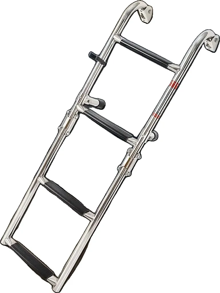 Échelle de bateau télescopique en inox design pliable grande capacité 4 marches