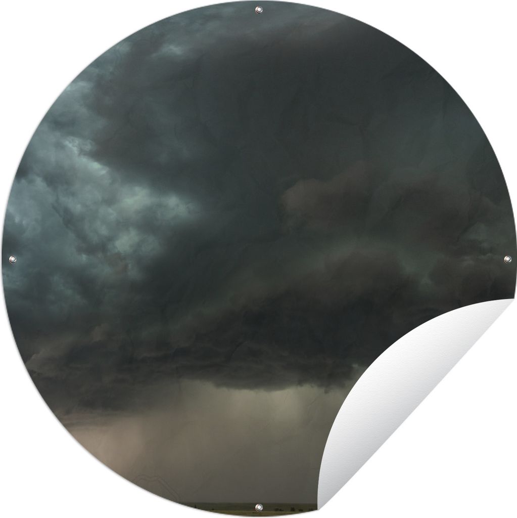 MuchoWow Gartenposter Outdoor-Poster Rund Dunkle Wolken im amerikanischen Bundesstaat Colorado Ø 150 cm Gartendeko Rundes Poster draußen