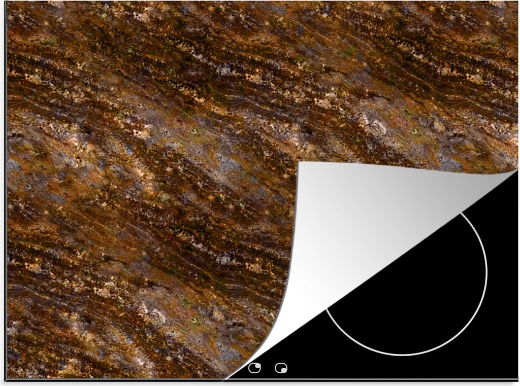 KitchenYeah Herdabdeckplatte Granit - Luxus - Muster , 60x52cm, Küche Deko, Glaskeramikkochfeld Herdabdeckung, Abdeckplatte fùr Kochfeld