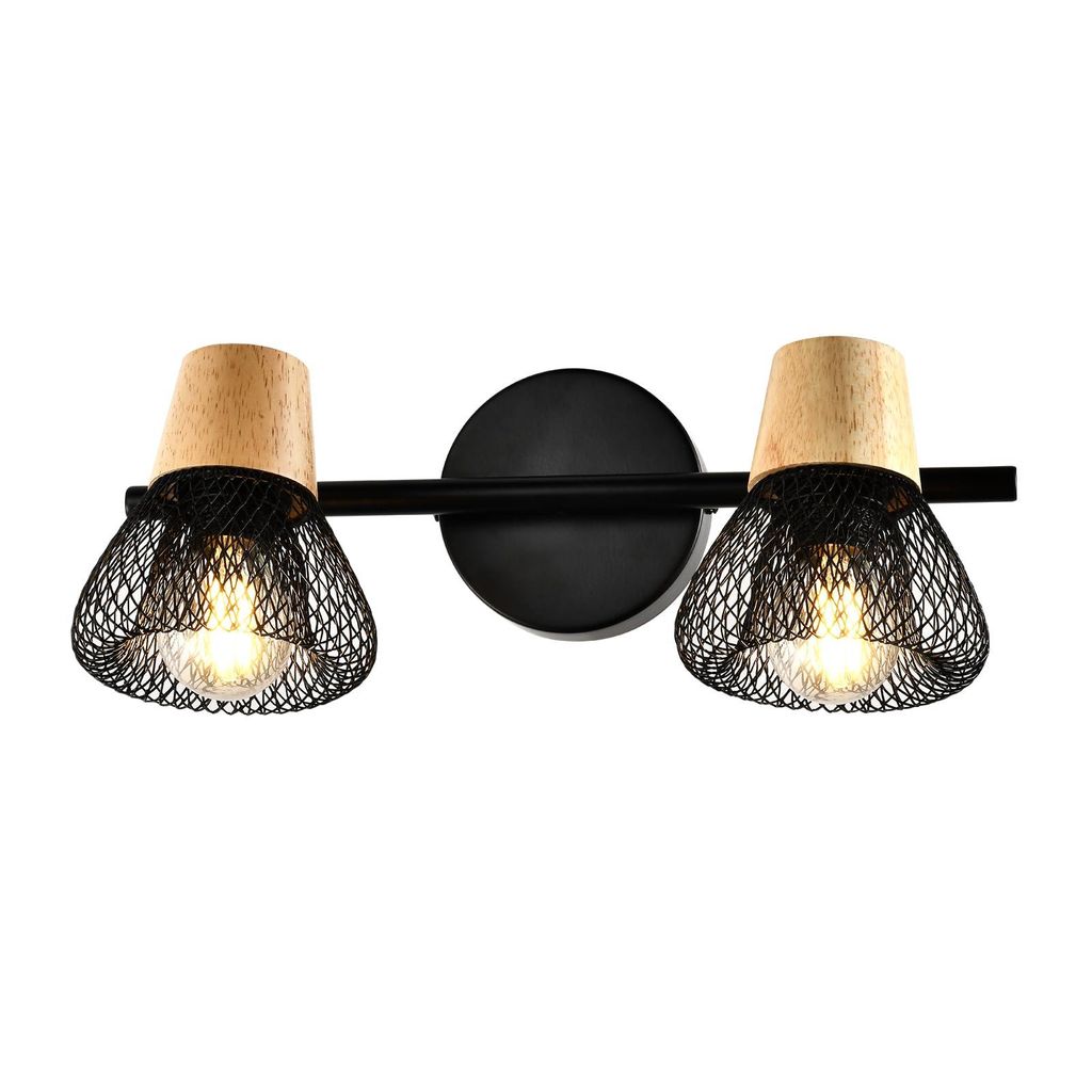 LQWELL Wandleuchte, LED Wandlampe Innen Wandbeleuchtung Wandspot im Retro-Industriestil, für Studio Bartheke Hotel Schlafzimmer Wohnzimmer Treppe ...