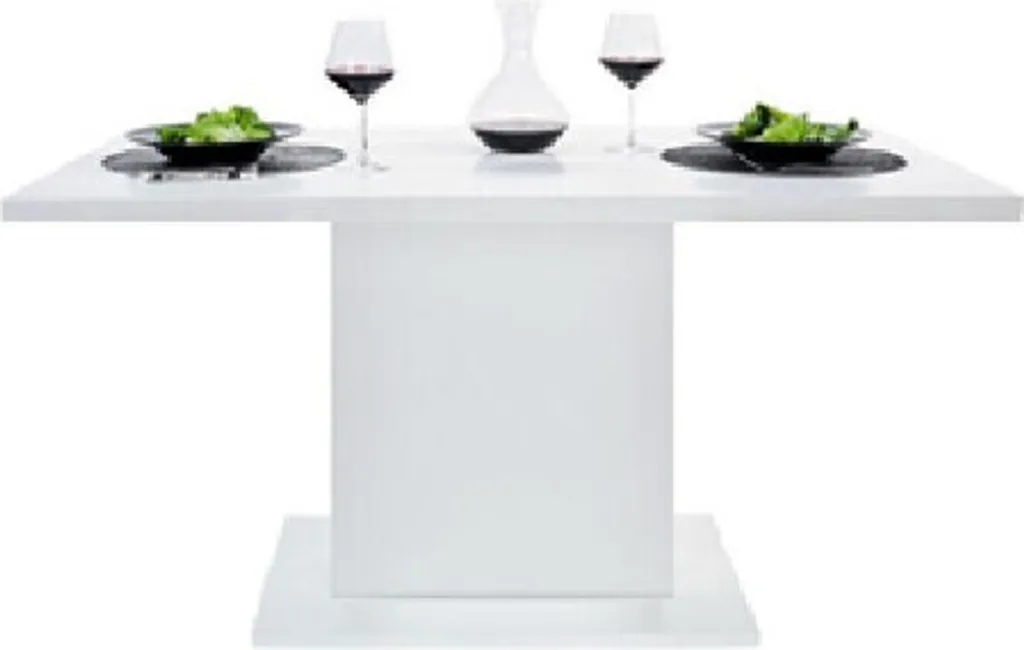 Table LAVIA 160x80 cm Blanche : Gain de Place et Entretien Facile