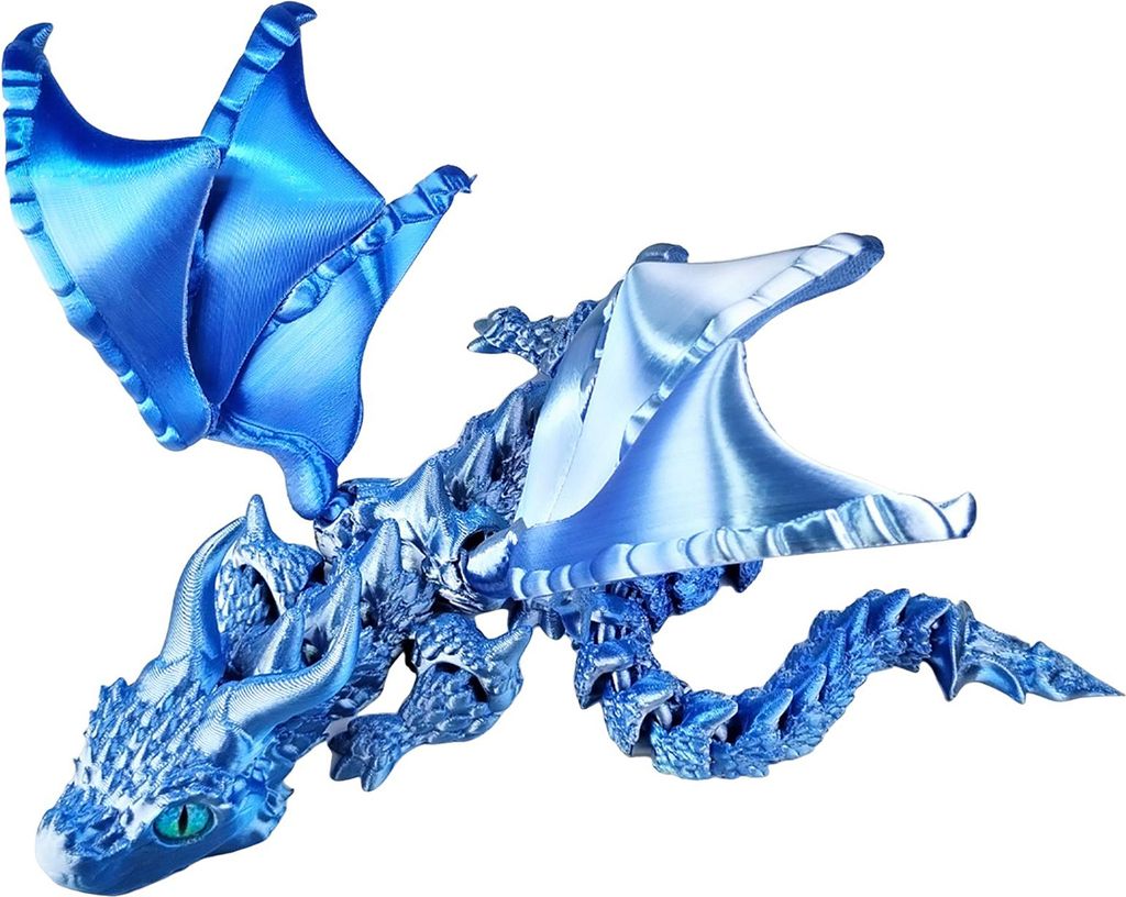 3D-gedrucktes Drachenornament, beweglicher Drache mit Flügeln, flexibler Drache, Schreibtisch-Haustier, Stressabbau-Spielzeug für Erwachsene, Hei...