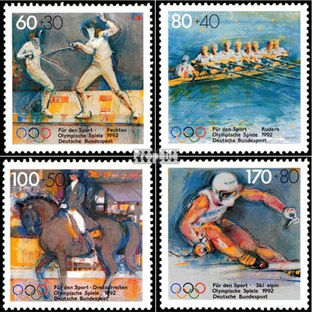 Briefmarken BRD (BR.Deutschland) 1992 Mi 1592-1595 (kompl.Ausgabe) gestempelt Sporthilfe