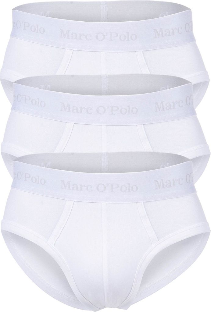 Marc O Polo Herren Slip, 3er Pack - Brief, Unterwäsche, Organic Baumwolle Stretch, einfarbig Weiß XL