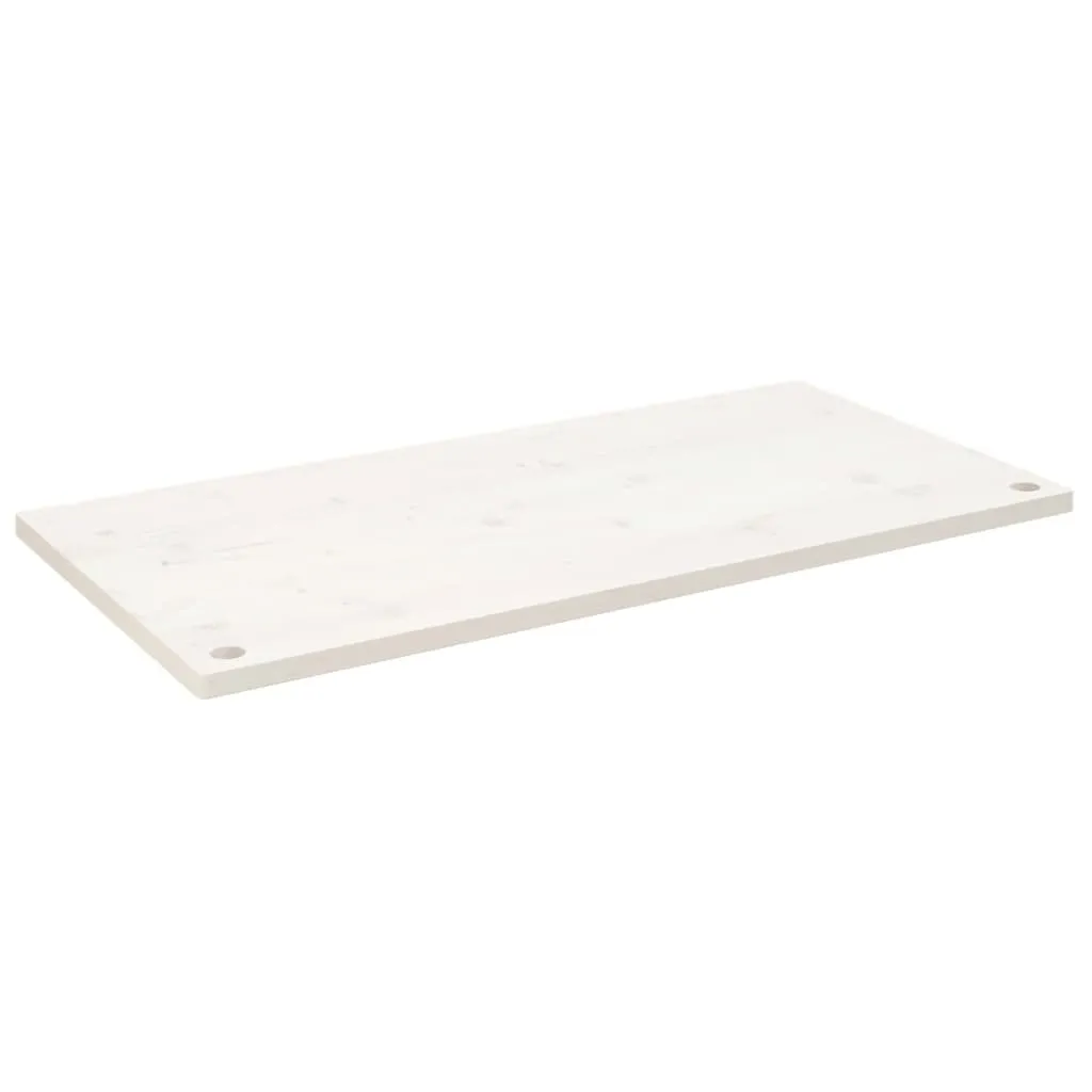 Pannello Scrivania vidaXL 100x50 in Legno Pino Massiccio Bianco - Robusto