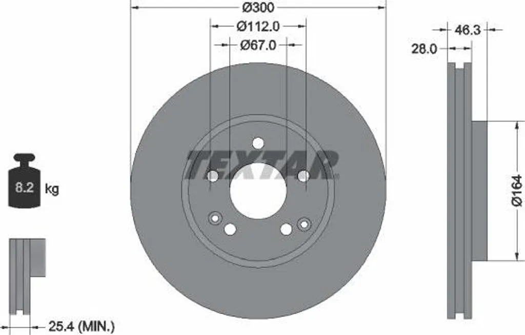 Disque de frein TEXTAR 92106005 fini les vibrations au freinage