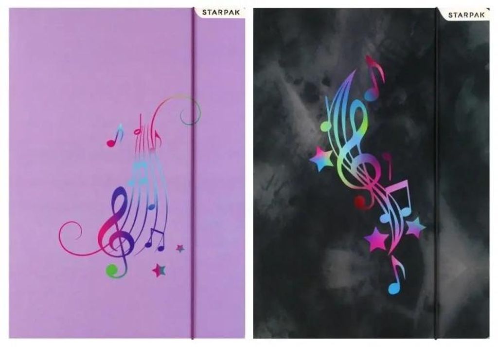 A4-Mappe mit Gummiband „Music“ – STARPAK Produktbild 