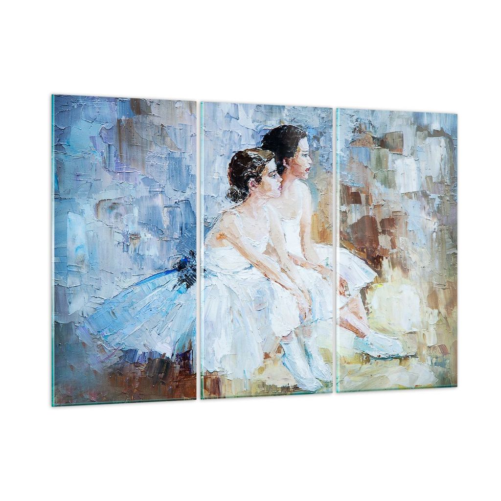 Bilder auf glas - Balletttänzer tanzen - 105x70cm - Glasbilder - Wandbilder - Kunstdruck - zum Aufhängen bereit - Wanddekoration aus Glas - Glas ...