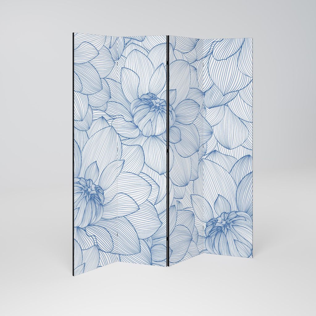 SpaceRebels Paravent Raumteiler - 4-teilig Raumtrenner, Druck 1-Seite - Raumtrenner - Trennwand Wohnung - Room Divider - Spanische Wand Deko Modern...