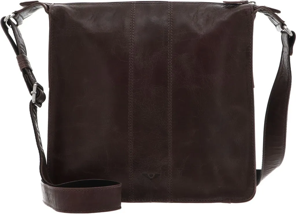 VOi Cuir Sac à Épaule City Cowboy Insa Crossbody Bag Brun Vintage