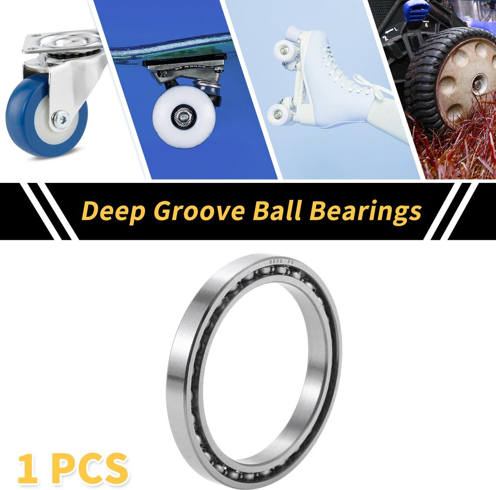 Universelle Rillenkugellager Scooter Skateboard Rad 45x58x7mm Geschmierte Lager Offene Bauart Silberfarben 1 Stück