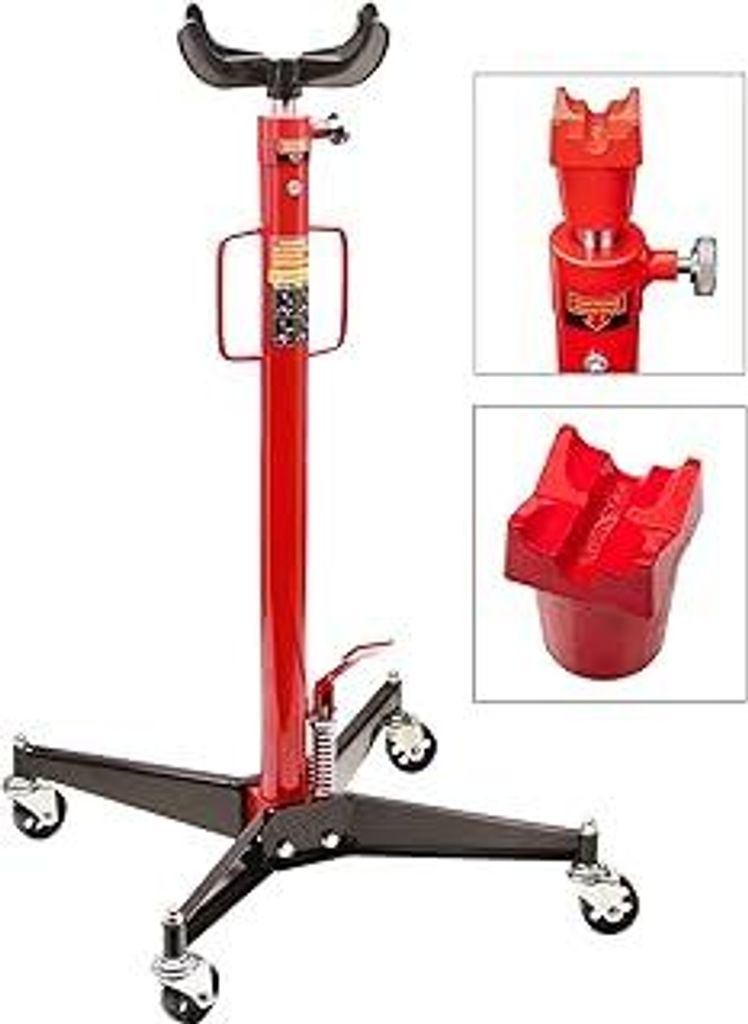 Getriebeheber 500KG Motorheber hydraulik | Arbeitshöhe: 112cm - 188cm | stufenlos regulierbar | 4 kugelgelagerte Lenkrollen | Spannweite 33cm | hy...