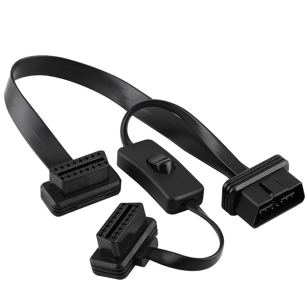 16kolíkový konektor na dva konektory OBD2 rozbočovač plochý Obrázek produktu 