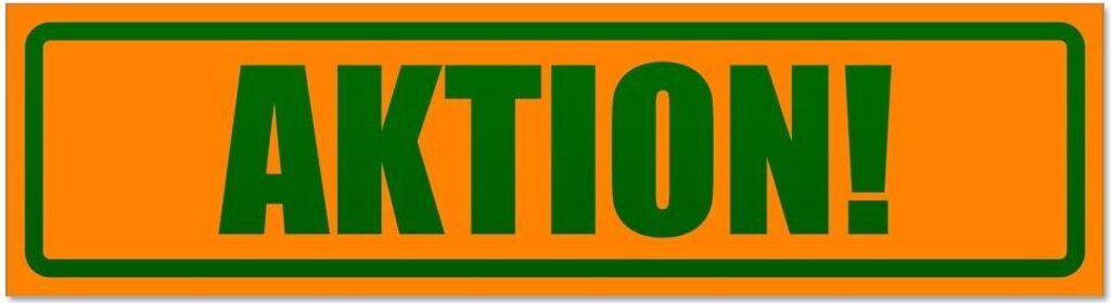 Kiwistar - Autoaufkleber - Orange - Grün - 45 x 12 cm - Aktion! Invertiert - Hinweis Aufkleber Sticker für Auto, Kfz, Fahrrad, PKW, LKW