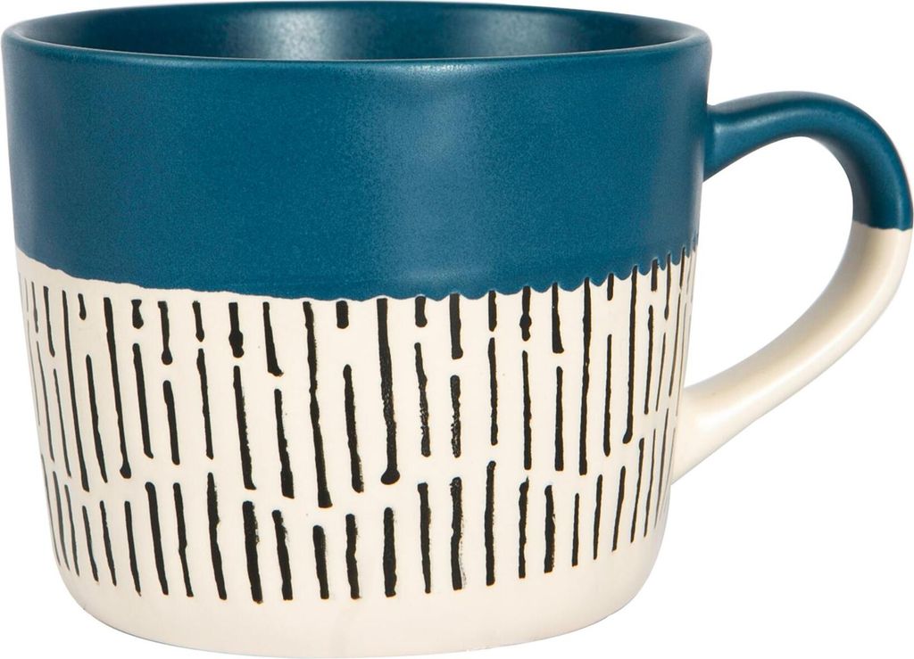 Nicola Spring Keramik-Kaffeetasse mit getauchtem Dash – 475 Produktbild 