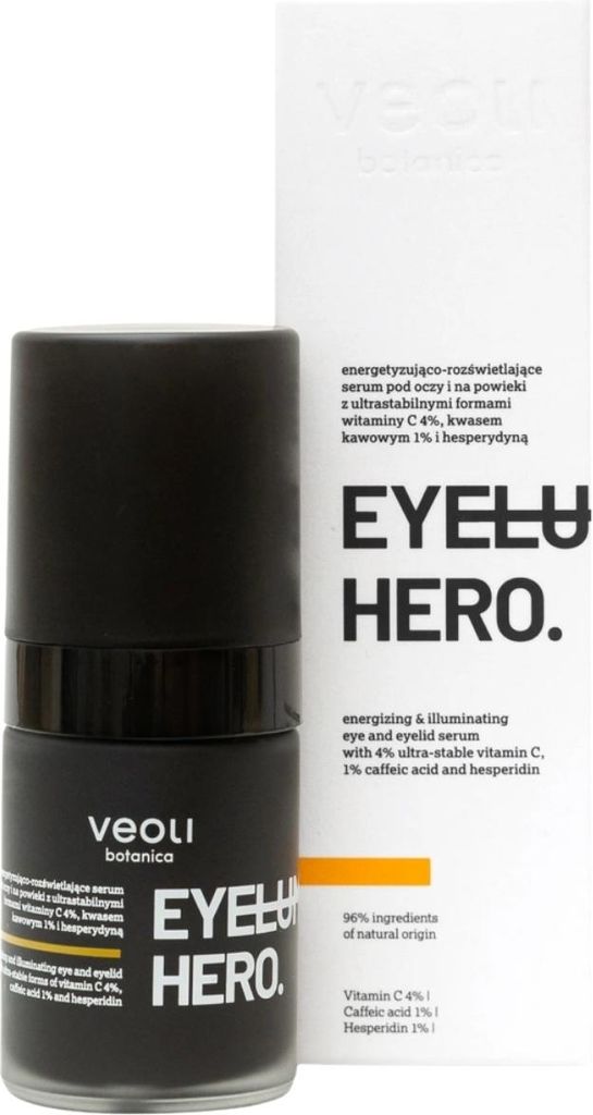 Veoli Botanica EYELUMINATE HERO Energetisierendes und leuchtendes Augen- und Augenlidserum, 15 ml