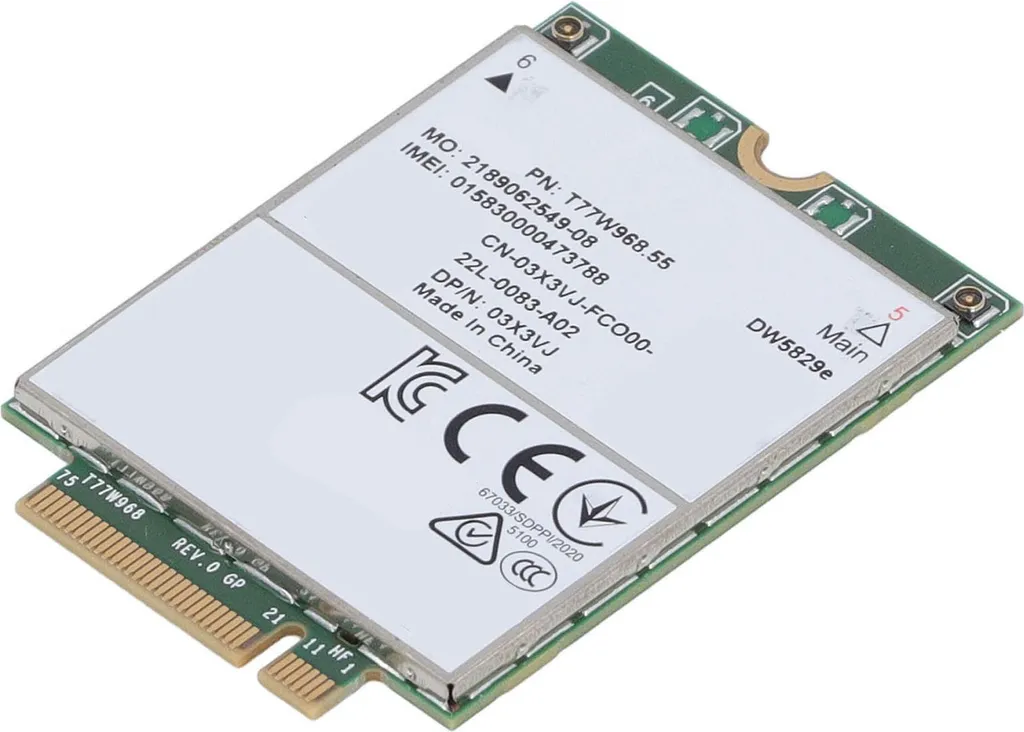 Module 4G DW5829e T77W968 pour Internet Mobile sur PC Latitude 7530 - 5