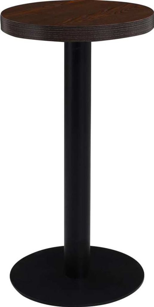 The Living Store Bistrotisch Dunkelbraun 40 cm MDF