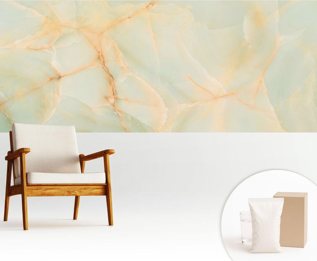 Fototapete - 250x104 cm - Tapete - Wandtapete - Wandbilder - Dekofolie - Tapete Folie - Wand - Dekoration - Wohnzimmer - Marmor-Eleganz