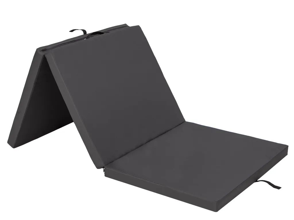Chauffeuse une place et matelas d'invité pliable 195x80 cm Gris foncé