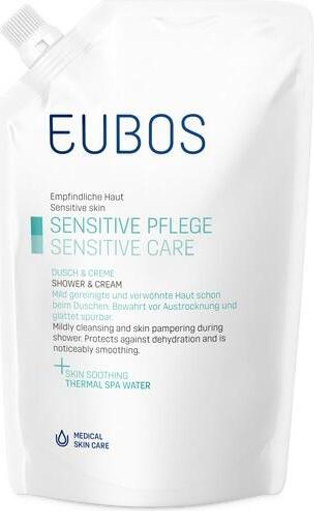 EUBOS SENSITIVE SHOWER & CREAM náplň do sáčku, 400 ml Obrázek produktu 